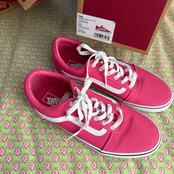 Vans Shoes - Vans Women's Bright Pink Lace-Up Sneakers